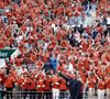 Le couple, vêtu d’un tee-shirt orange marqué "Merci Rafa", s’est montré complice et ému dans les tribunes.
Rafael Nadal - Hommage à Rafael Nadal lors des internationaux de France de tennis à Roland Garros le 25 mai 2025.

© Dominique Jacovides / Cyril Moreau / Bestimage