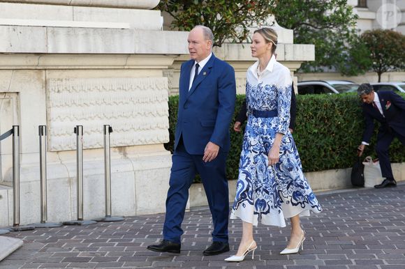 Le prince Albert II de Monaco et la princesse Charlene de Monaco ont ouvert la 17eme édition du Monaco Blue Initiative, (MBI), au Musée Océanographique de Monaco, le 27 mai 2026.
© Claudia Albuquerque/Bestimage