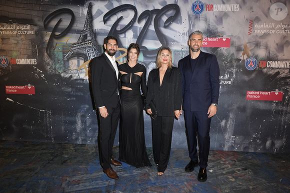 Nikola Karabatic et sa compagne Géraldine Pillet avec Luka Karabatic et sa femme Jeny Priez lors du 2ème édition du prestigieux gala de charité Paris For Good organisé par le Paris Saint-Germain et naked heart france au Parc des Princes à Paris, FRance, le 23 septembre 2025. 4 millions d’euros ont été récoltés lors de la soiréee caritative. © PSG-Naked Heart France/Bestimage