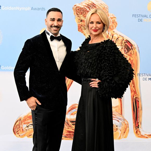 Adil Rami et Adriana Karembeu durant la cérémonie de clôture de la 64ème édition du Festival de télévision de Monte-Carlo au Grimaldi forum à Monaco, le 17 juin 2025. Photo par Bruno Bebert / Bestimage