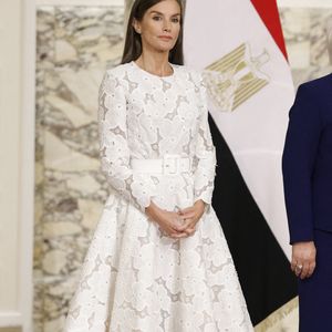 La reine Letizia lors d'une visite d'État en Égypte à Nasr City près du Caire, Égypte, le 17 septembre 2025. © GTres/ABACA