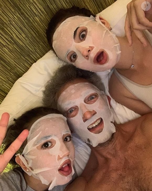 Vincent Cassel avec ses filles Deva et Léonie, dont la maman est Monica Bellucci