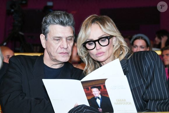 Exclusif - Marc Lavoine et sa compagne Adriana Karembeu au "Concerto pour la paix" de Omar Harfouch au théâtre des Champs-Elysées à Paris le 18 septembre 2024. © Rachid Bellak / Bestimage