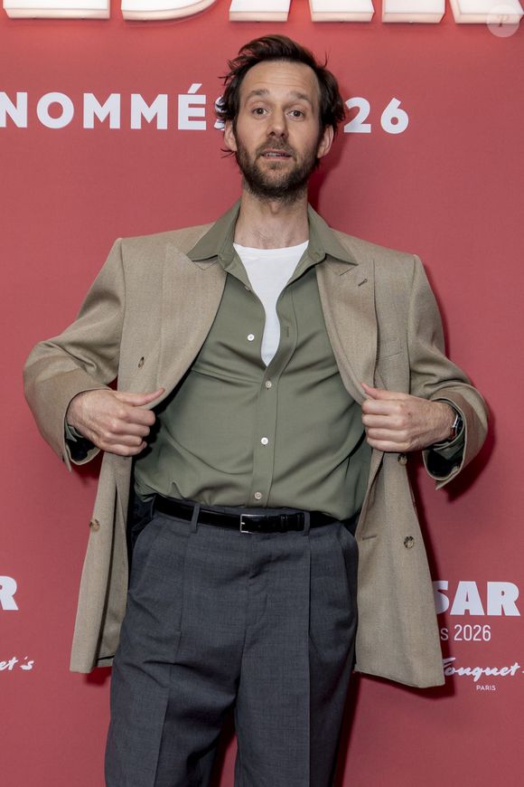 Benjamin Lavernhe - Photocall du dîner des nommés aux César 2026 au Fouquet's Paris le 9 février 2026.

© Olivier Borde / Bestimage