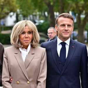 Emmanuel et Brigitte Macron, Allemagne, le 3 octobre 2025. 

© Christian Liewig/Bestimage