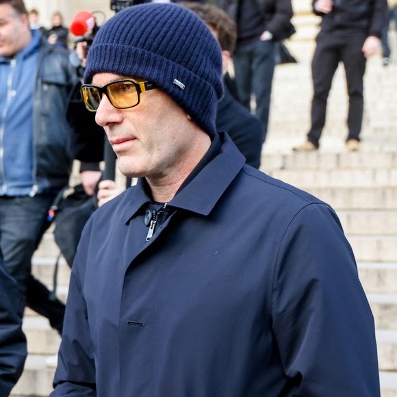 Zinédine Zidane - Sorties de la cérémonie religieuse en hommage à Rolland Courbis en l’église de la Madeleine à Paris, France, le 14 janvier 2026. © Jacovides-Moreau/Bestimage