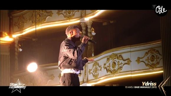 Il a développé sa voix grâce à la chorale et à des cours de chant individuels.

Ydriss fait partie de la nouvelle promotion de la "Star Academy". Capture d'écran TF1