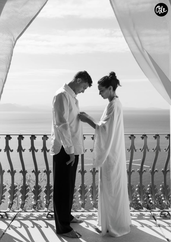 Benjamin Pavard et Kleofina pendant leur mariage en 2025