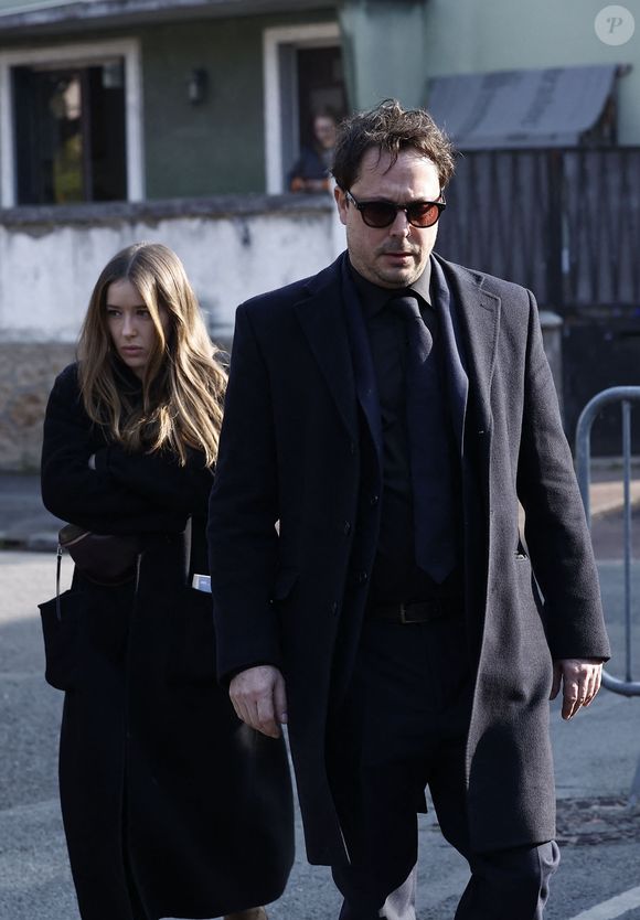 Davy Sardou - Arrivées aux obsèques de Bruno Salomone en l'église Sainte-Anne de Polangis de Joinville-le-Pont (Val-de-Marne) le 23 mars 2026. © Cyril Moreau - Dominique Jacovides / Bestimage