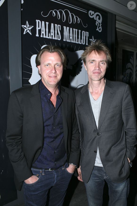 Les frères Claude François Jr et Marc François - Lancement des DVD "Claude Francois" au palais Maillot à Paris. Le 5 mai 2014. JLPPA / Bestimage