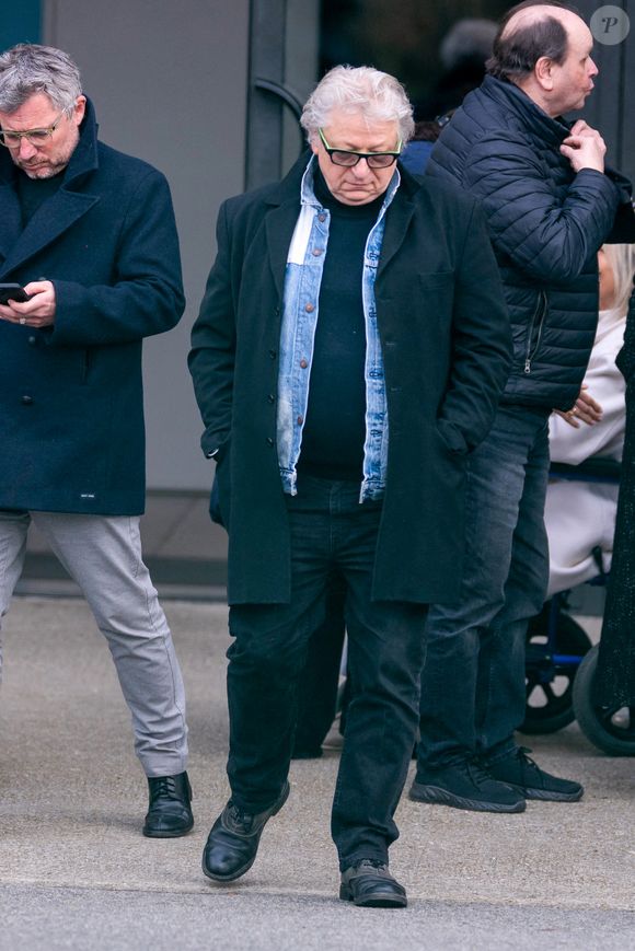Alain Turban aux obsèques du chanteur Herbert Léonard au crématorium de Saint-Fargeau-Ponthierry, France, le 12 mars 2025. © Bestimage