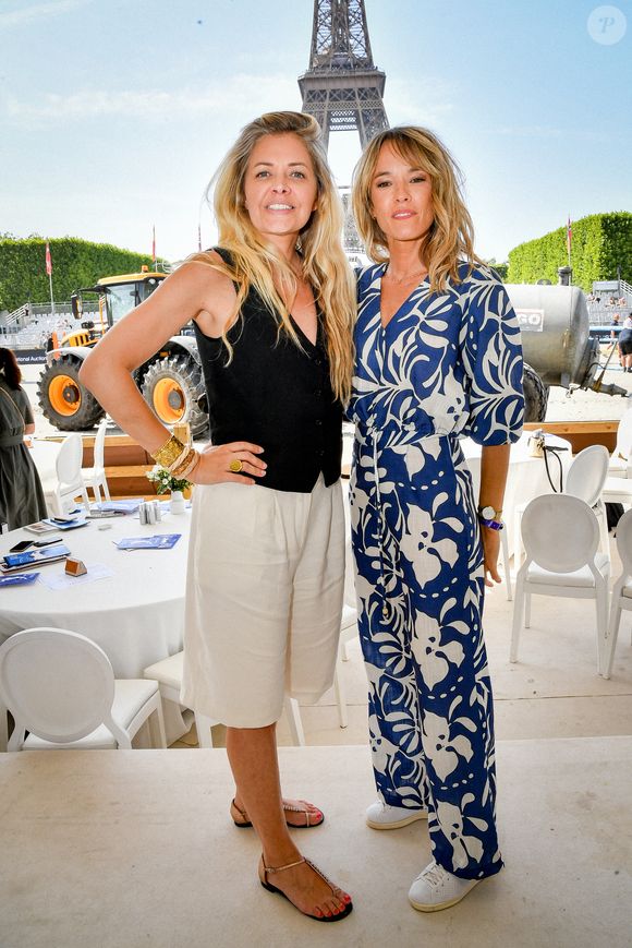 Exclusif - Prix Spécial - No Web - Carine Galli et Elodie Fontan à l’espace VIP au Longines Paris Eiffel Jumping au pied de la Tour Eiffel sur le Champ-de-Mars à Paris, France, le 22 juin 2025. © Perusseau-Veeren/Bestimage