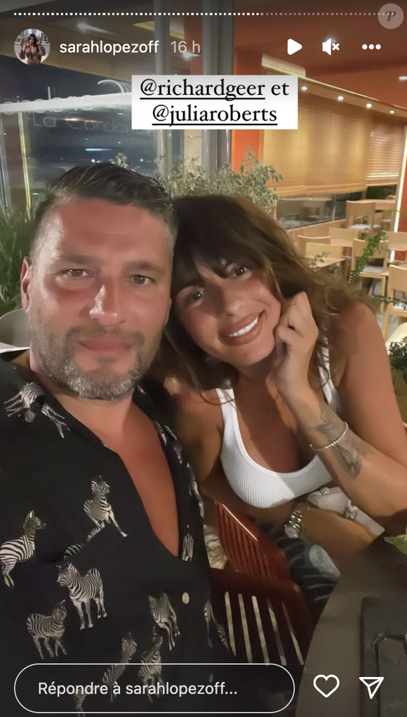 On en a pris plein plein plein pour dire... moi j'ai l'ambassade, la cellule de crise qui m'a contactée. Ils m'ont dit : 'on a un départ à 4h du matin à Dubaï, vous êtes dans les personnes prioritaires parce que vous êtes enceinte'."

Sarah Lopez a retrouvé l'amour auprès du chef pâtissier Gerald Martinez - Instagram