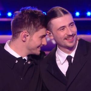 Julien Lieb et Pierre Garnier lors de la finale de la "Star Academy 2023"