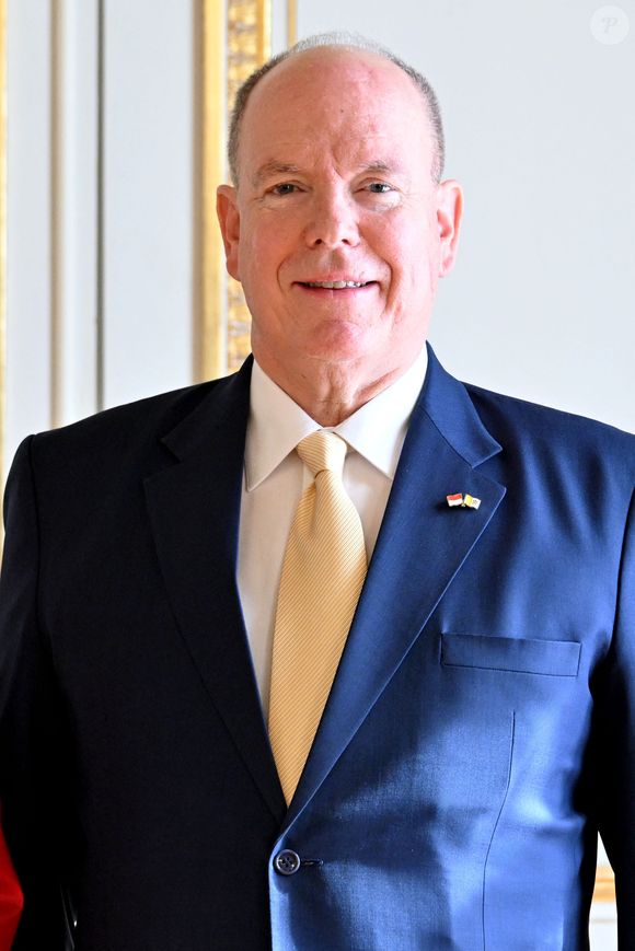 Le prince Albert II de Monaco - Entretien au palais pricnier et photo officielle - Visite historique du pape Léon XIV à Monaco le 28 mars 2026.
© Bruno Bebert - Dominique Jacovides / Bestimage