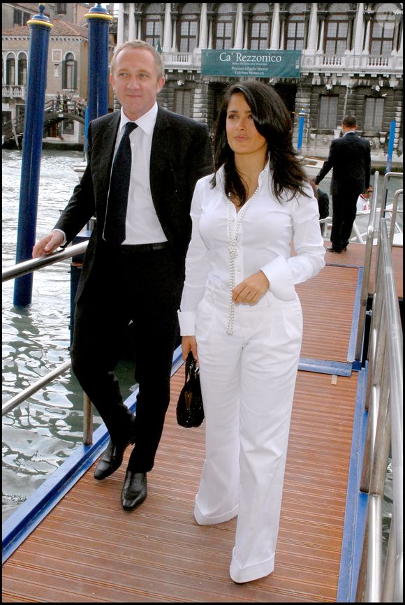 François-Henri Pinault et son épouse Salma Hayek - visite privée de l'exposition Where are we going?, à Venise SGP / BESTIMAGE