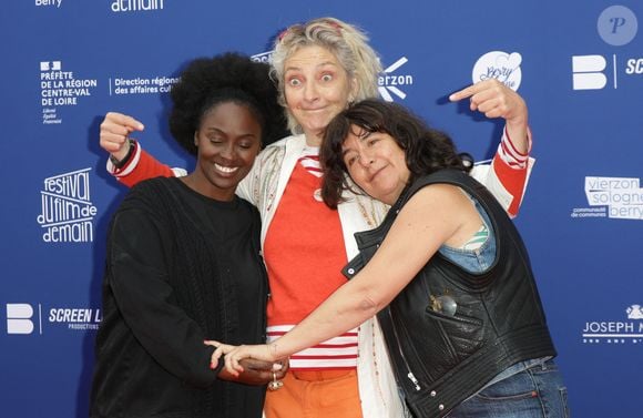 Aïssa Maïga, Corinne Masiero et Romane Bohringer lors de la quatrième édition du festival du film de "Demain à Vierzon".

© Coadic Guirec/Bestimage