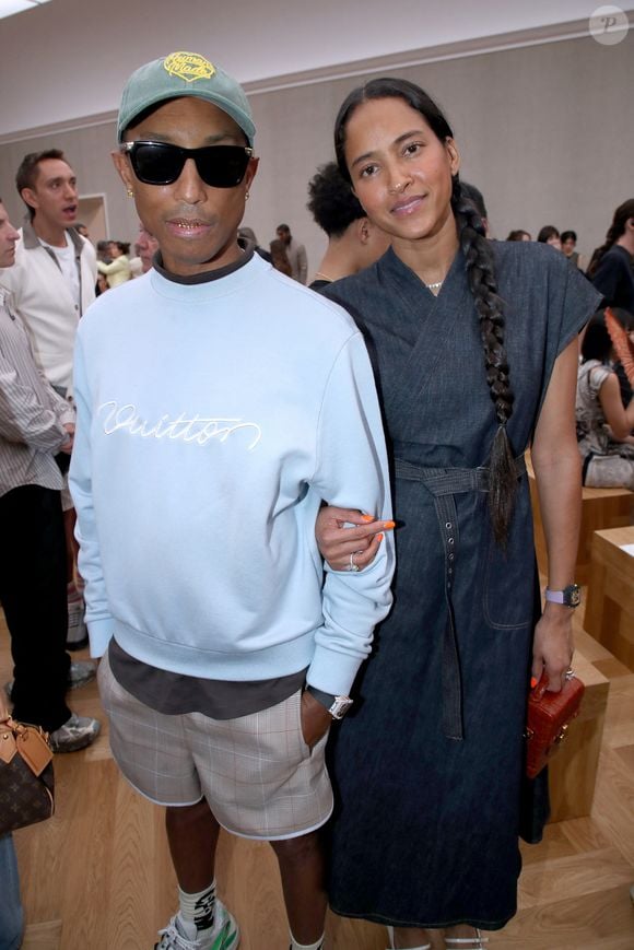 Pharrell Williams et sa femme Helen Lasichanh - Défilé de mode Dior Homme, Collection Printemps / Été 2026, Front Row, dans le cadre de la Fashion Week de Paris, France, le 27 Juin 2025. 
© Olivier Borde / Bertrand Rindoff / Bestimage