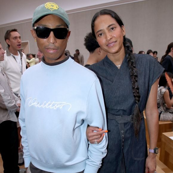 Pharrell Williams et sa femme Helen Lasichanh - Défilé de mode Dior Homme, Collection Printemps / Été 2026, Front Row, dans le cadre de la Fashion Week de Paris, France, le 27 Juin 2025. 
© Olivier Borde / Bertrand Rindoff / Bestimage