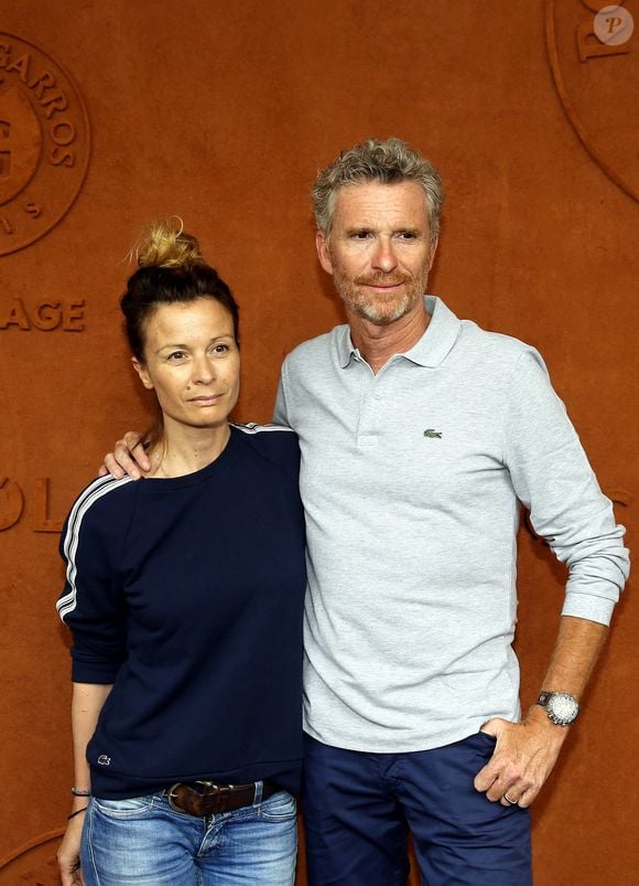 Denis Brogniart et sa femme Hortense au village lors des internationaux de France de tennis de Roland Garros, Jour 3, à Paris le 29 mai 2018. © Dominique Jacovides / Cyril Moreau / Bestimage