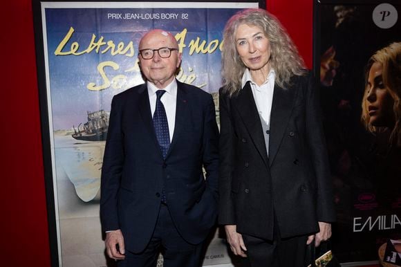 Exclusif - Sophie Deniau, Jacques Toubon - Soirée hommage pour le premier anniversaire de la mort de Frédéric Mitterrand en présence de Catherine Deneuve au cinéma du Panthéon à Paris le 24 mars 2025. © Cyril Moreau/Bestimage