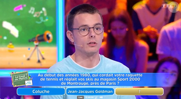 Emilien, champion des "Douze Coups de midi" sur TF1.