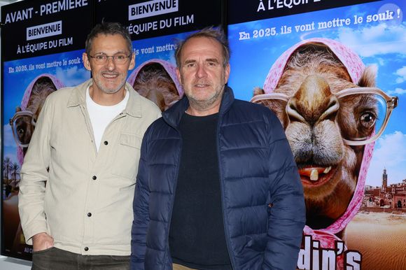 Exclusif - Les humoristes et comédiens Vincent Dubois et Jean-Christian Fraiscinet à l'avant-première du film "Les Bodin's partent en vrille", au cinéma CGR-Villenave-d'Ornon, Gironde, France, le 29 janvier 2025. © Jean-Marc Lhomer/Bestimage