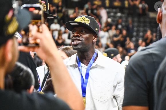 Omar SY célèbre pendant le match 5 de la finale Betclic Elite entre Paris et Monaco à l'Adidas Arena le 24 juin 2025 à Paris, France. Photo by Emilian Baldow/Icon Sport/ABACAPRESS.COM