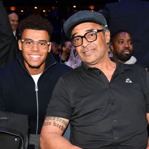 Désiré Doué ( PSG), Yannick Noah  - Jannik Sinner remporte le Rolex Paris Masters 2025 face à Félix Auger-Aliassime à la Défense Arena le 2 novembre 2025 . © Veeren/Bestimage