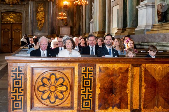 Le roi Carl XVI Gustav de Suède, la reine Silvia, le prince Daniel, la princesse Madeleine de Suède, Chris O´Neill, le prince Carl Philip, le prince Julian - Te Deum en l'honneur de la naissance de la princesse Ines, 10 février 2025 à Stockholm.
Dana Press / Bestimage