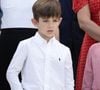 Balthazar a profité d'un moment privilégié avec son père Dimitri Rassam.

Balthazar Casiraghi-Rassam assiste à la célébration des 20 ans de règne du prince Albert, le 19 juillet 2025 à Monaco. Photo de David NIVIERE/ABACAPRESS.COM