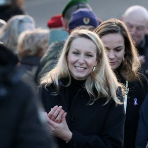 Marion Marechal - Le clan Le Pen se rend au cimetière de la Trinité-sur-Mer après les obsèques de Jean-Marie Le Pen en l'église Saint-Joseph le 11 janvier 2025.