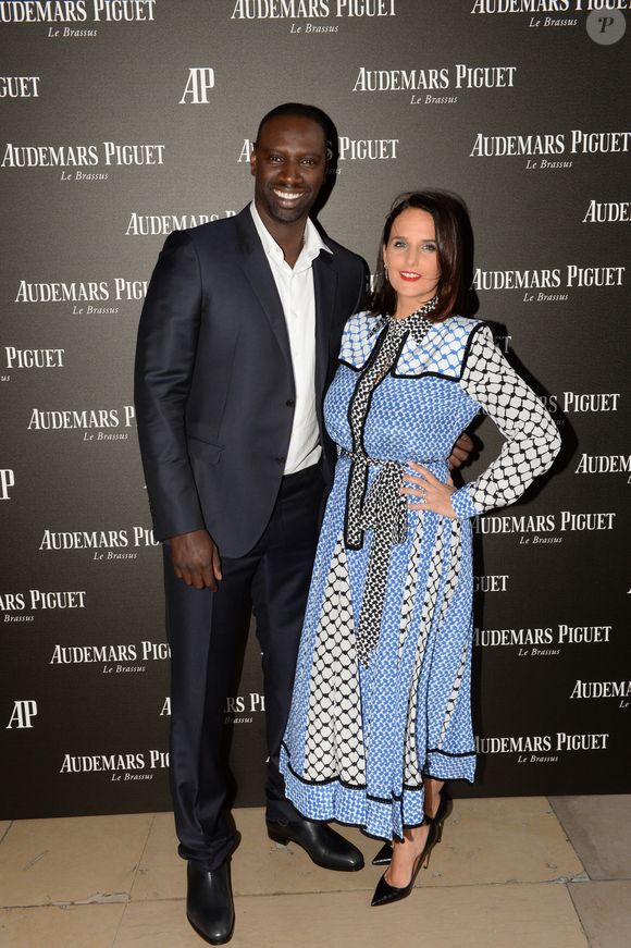 Omar Sy (ambassadeur de la marque) et sa femme Hélène - Inauguration de la boutique Audemars Piguet, 15 rue Royale, et présentation de la nouvelle collection Royal Oak Yellow Gold, à Paris, le 26 mai 2016. © Rachid Bellak/Bestimage
