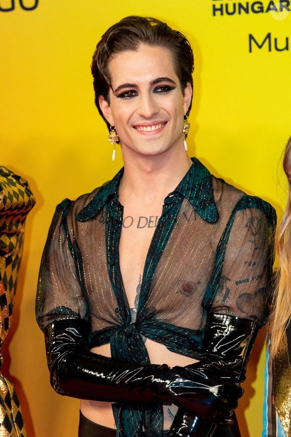 Damiano David, Maneskin au photocall des "MTV Europe Music Awards (EMA)" au Laszlo Papp Budapest Sports Arena. Budapest, le 14 novembre 2021. Photo par Bestimage