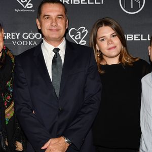 Exclusif - Jean Raymond Gottlieb et sa fille Camille, la fille qu'il a eu avec la princesse Stéphanie de Monaco, durant la présentation officielle de l'association Be Safe dont la présidente est Camille Gottlieb au MK sur le port de Monaco le 10 novembre 2018.

© Bruno Bebert / Bestimage