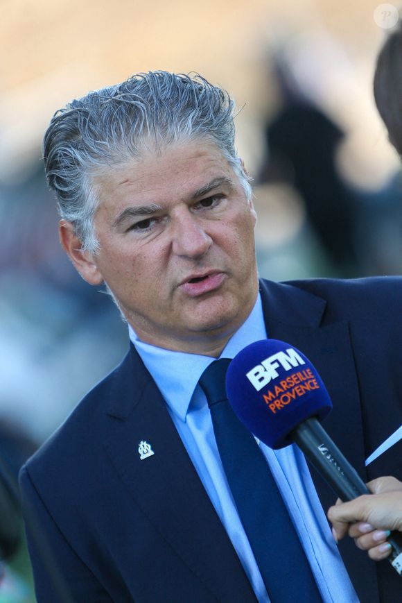 Jacques Cardoze, responsable de la communication de Marseille, avant le match amical : Olympique de Marseille Vs Norwich City FC au Stade Parsemain à Fos-Sur-Mer, France le 16 juillet 2022. Photo by Guillaume Chagnard/ABACAPRESS.COM
