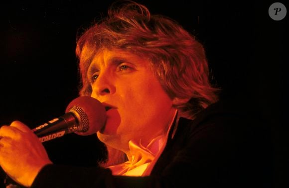 Photo d'archives du chanteur Christophe en concert. Photo by APS-MediasABACAPRESS.COM