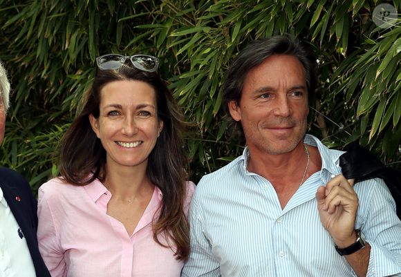 Anne-Claire Coudray et son compagnon Nicolas Vix au village des Internationaux de Tennis de Roland Garros à Paris le 8 juin 2017 © Cyril Moreau-Dominique Jacovides/Bestimage