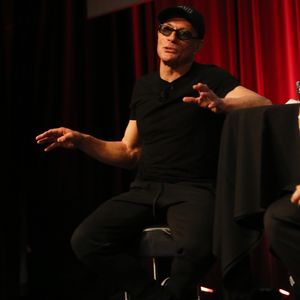 Jean-Claude Van Damme sur scène à Sydney pour l'événement An evening with Jean-Claude Van Damme le 6 mars 2020.