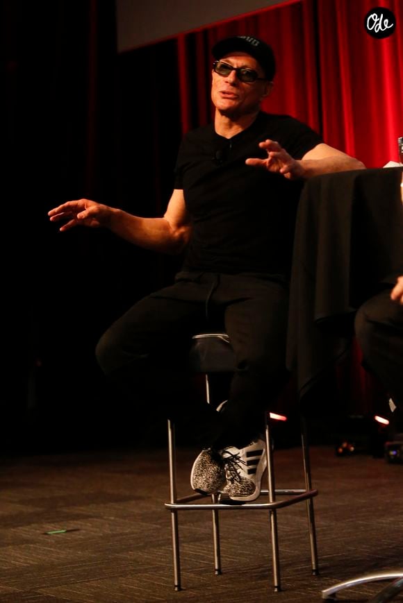Jean-Claude Van Damme sur scène à Sydney pour l'événement An evening with Jean-Claude Van Damme le 6 mars 2020.