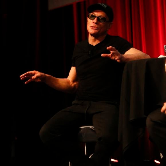 Jean-Claude Van Damme sur scène à Sydney pour l'événement An evening with Jean-Claude Van Damme le 6 mars 2020.