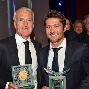 Didier Deschamps et Bixente Lizarazu durant la soirée des Sportel Awards 2018 au Grimaldi Forum à Monaco le 23 octobre 2018. 

© Bruno Bebert/Bestimage