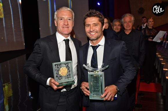 Didier Deschamps et Bixente Lizarazu durant la soirée des Sportel Awards 2018 au Grimaldi Forum à Monaco le 23 octobre 2018. 

© Bruno Bebert/Bestimage