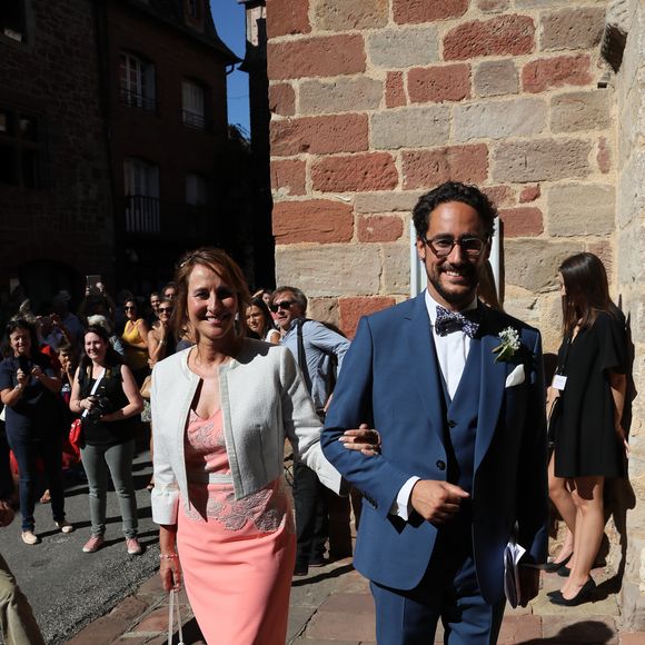 Ségolène Royal - Mariage de Thomas Hollande et de la journaliste Emilie Broussouloux à la mairie à Meyssac en Corrèze près de Brive, ville d'Emiie. Le 8 Septembre 2018. © Patrick Bernard-Guillaume Collet / Bestimage