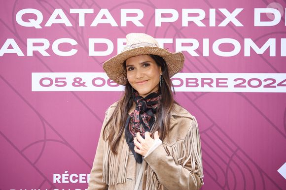 Joyce Jonathan au prix Qatar Arc de Triomphe à l'Hippodrome de Longchamp le 6 octobre 2024. © Rachid Bellak / Bestimage