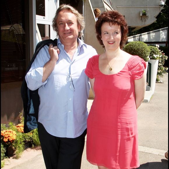 Anne Roumanoff et son mari Philippe Vaillant - People à la 13e journée des Internationaux de France de tennis de Roland Garros 2011