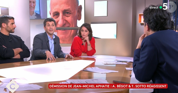 Thomas Sotto sur le plateau de "C à vous", il évoque le départ de Jean-Michel Aphatie