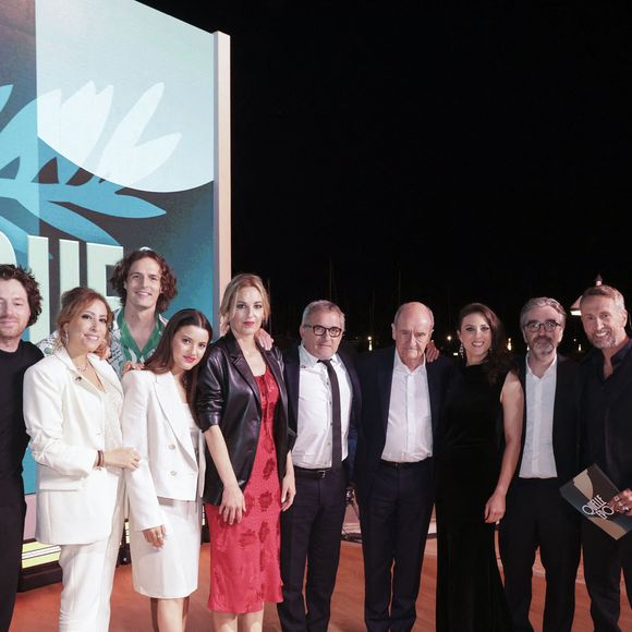 Exclusif - Jean Imbert, Lea Salamé, Paul de Saint Sernin, Malou Khebizi, Agathe Riedinger, Christophe Dechavanne, Pierre Lescure, Charlotte Dhenaux, Pierre-Antoine Capton, Philippe Caverivière sur le plateau de l'émission "Quelle Epoque!" lors du 77ème Festival International du Film de Cannes le 18 mai 2024. © Jack Tribeca / Bestimage
