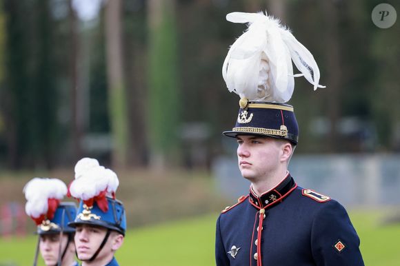 Le prince Gabriel de Belgique - Le roi et la reine de Belgique rendent visite à leur fils à l'Académie militaire Saint-Cyr Coëtquidan à Guer (Morbihan), le 9 décembre 2024. 
© Laëtitia Notarianni / Bestimage