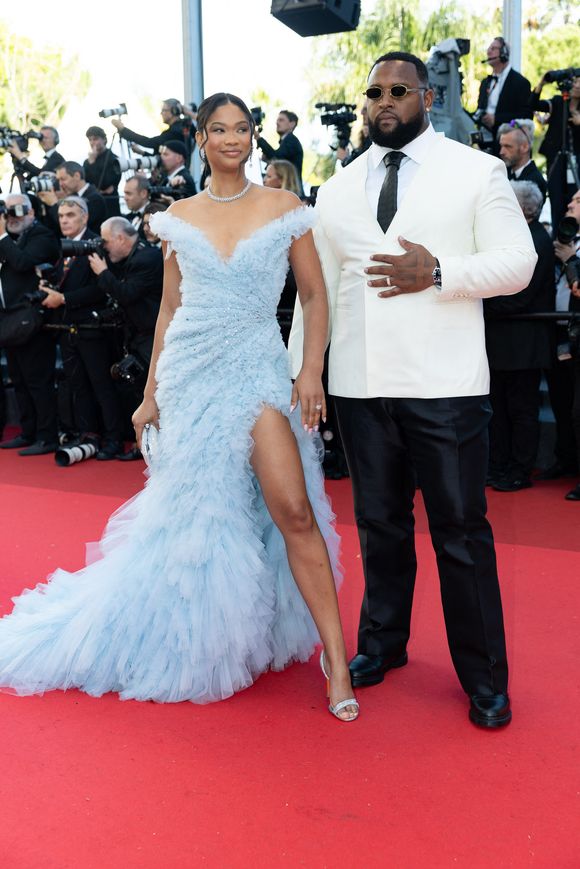 Chanel Iman et son mari Davon Godchaux - Montée des marches du film « Vie privée  » lors du 78ème Festival International du Film de Cannes, au Palais des Festivals à Cannes. Le 20 mai 2025
© Olivier Borde/ Bestimage